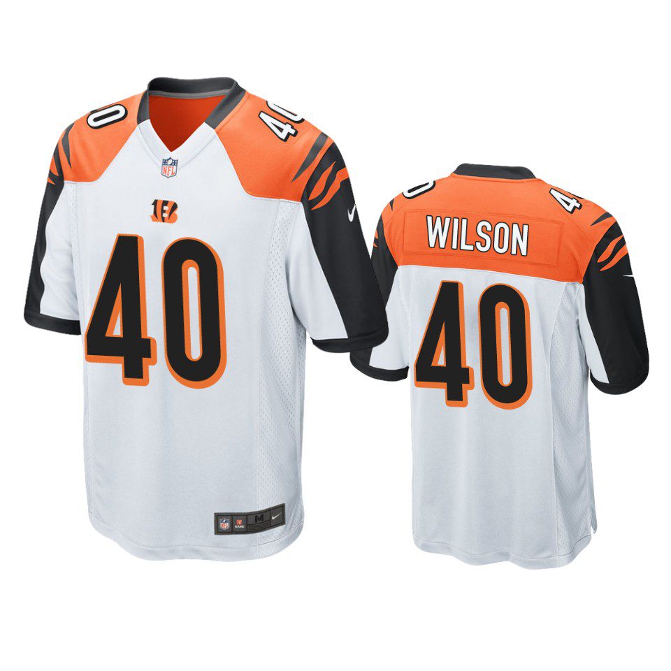 Cincinnati Bengals Brandon Wilson White Game Jersey 1 bengals brandon wilson white game jersey