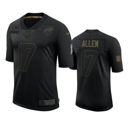 Buffalo Bills Josh Allen Black 2020 Salute to Service Limited Jersey
