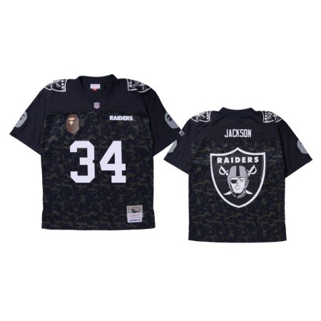 Las Vegas Raiders Bo Jackson Black BAPE x NFL Legacy Jersey