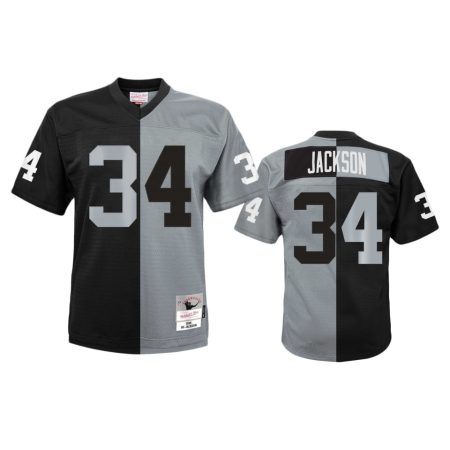 Las Vegas Raiders Bo Jackson Black Silver 1988 Split Legacy Replica Jersey