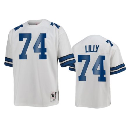 Dallas Cowboys Bob Lilly 1977 White Throwback Authentic Jersey