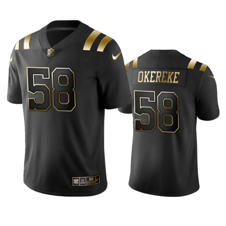 Indianapolis Colts Bobby Okereke Black Golden Limited Jersey