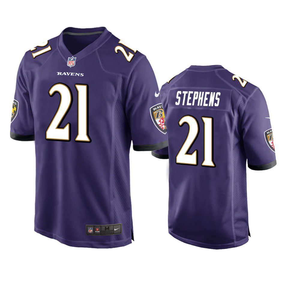 Baltimore Ravens Brandon Stephens Purple Game Jersey 1 brandon stephens ravens purple game jersey