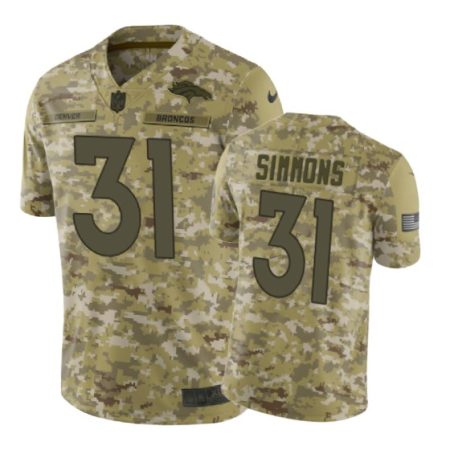 Denver Broncos #31 2018 Salute to Service Justin Simmons Jersey Camo -Nike Limited