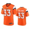 Javonte Williams Denver Broncos Orange 2024 Game Jersey 2 broncos javonte williams 2024 game orange jersey