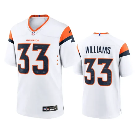 Javonte Williams Denver Broncos White 2024 Game Jersey