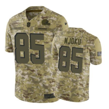 Cleveland Browns #85 2018 Salute To Service David Njoku Jersey Camo -Nike Limited