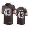Cleveland Browns John Johnson Brown Game Jersey 2 browns john johnson brown game jersey