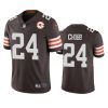 Cleveland Browns Nick Chubb Brown 75th Anniversary Patch Jersey 3 browns nick chubb brown 75th anniversary patch jersey