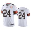 Cleveland Browns Nick Chubb White 75th Anniversary Patch Jersey 3 browns nick chubb white 75th anniversary patch jersey