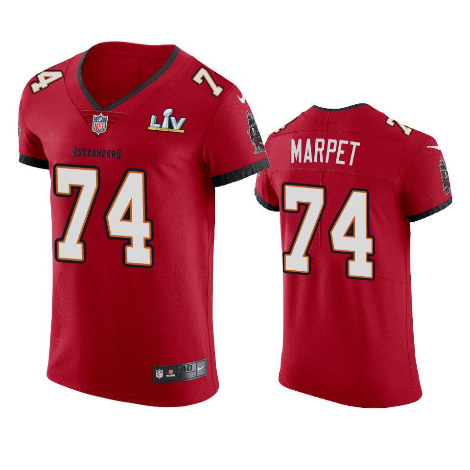 Ali Marpet Buccaneers Red Super Bowl LV Vapor Elite Jersey 1 buccaneers ali marpet red vapor elite super bowl lv jersey