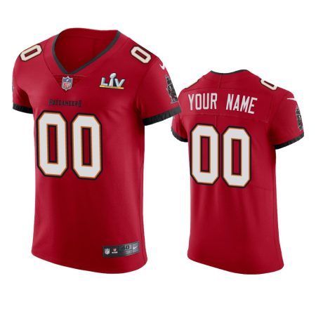 Custom Buccaneers Red Super Bowl LV Vapor Elite Jersey