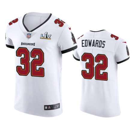 Mike Edwards Buccaneers White Super Bowl LV Vapor Elite Jersey