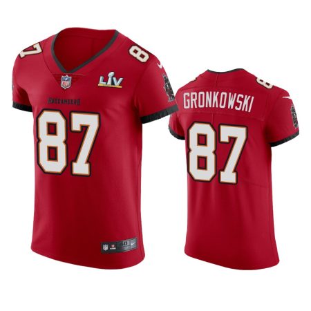 Rob Gronkowski Buccaneers Red Super Bowl LV Vapor Elite Jersey