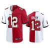 Tampa Bay Buccaneers Tom Brady Red White Split Two Tone Game Jersey 3 buccaneers tom brady red white split two tone jersey