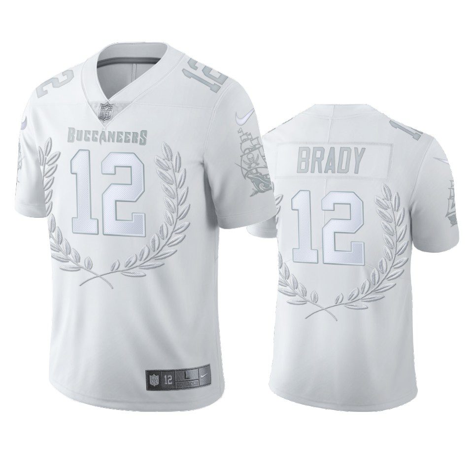 Tampa Bay Buccaneers Tom Brady White Platinum Limited Jersey - Men's 1 buccaneers tom brady white platinum limited jersey