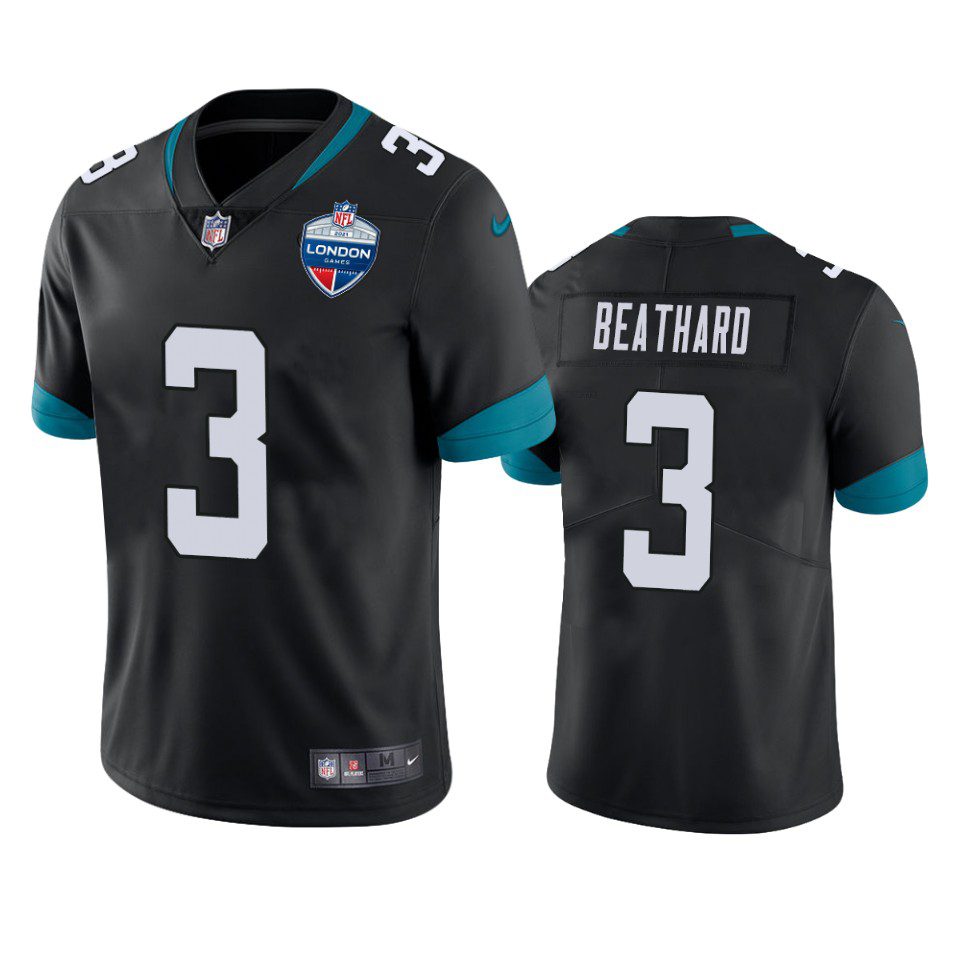 C.J. Beathard Jacksonville Jaguars Black Vapor Limited Jersey 1 c.j. beathard jaguars black vapor jersey