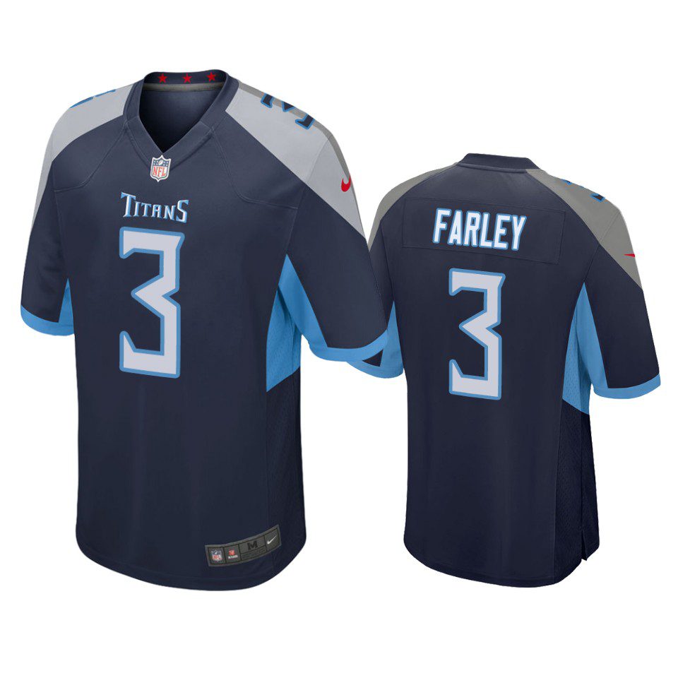 Tennessee Titans Caleb Farley Navy Game Jersey 1 caleb farley titans navy game jersey 0a