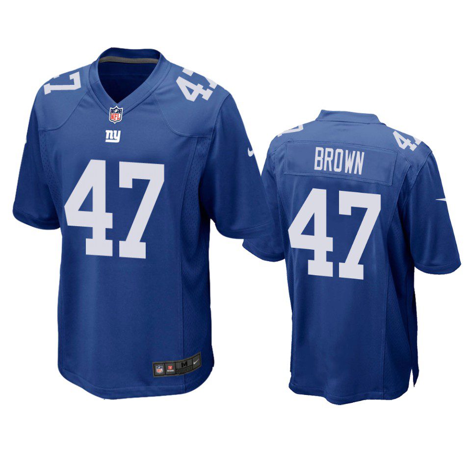 New York Giants Cameron Brown Royal Game Jersey 1 cameron brown giants royal game jersey