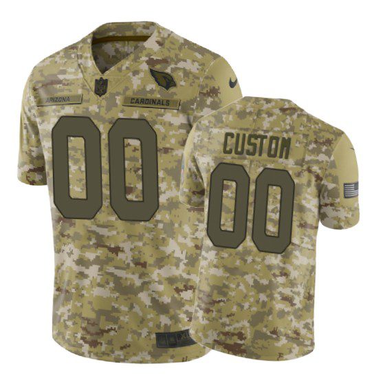 Arizona Cardinals #00 2018 Salute to Service Custom Jersey Camo -Nike Limited 1 cardinals 00 custom 2018 salute to service jersey