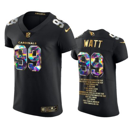 Arizona Cardinals J.J. Watt Black Career Highlights Awards Diamond Jersey - Men's