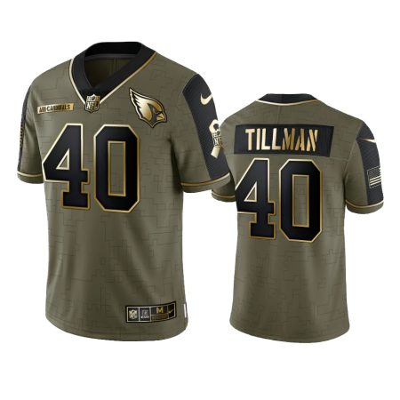 Arizona Cardinals Pat Tillman Olive Gold 2021 Salute To Service Limited Jersey