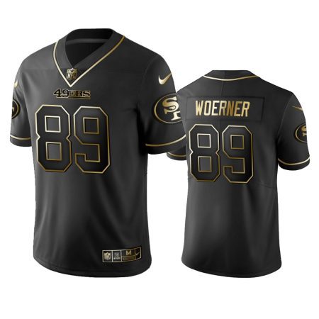 49ers Charlie Woerner Black Golden Edition Vapor Limited Jersey