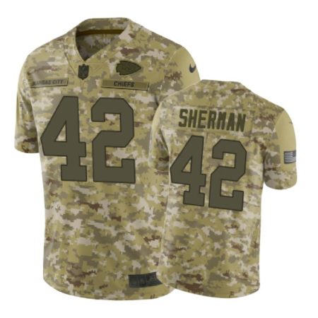 Kansas City Chiefs #42 2018 Salute to Service Anthony Sherman Jersey Camo -Nike Limited