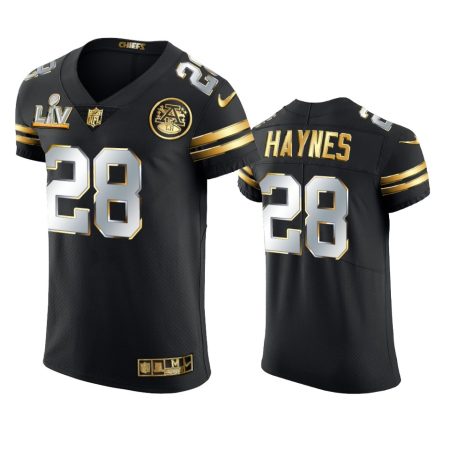 Abner Haynes Chiefs Black Super Bowl LV Golden Elite Jersey