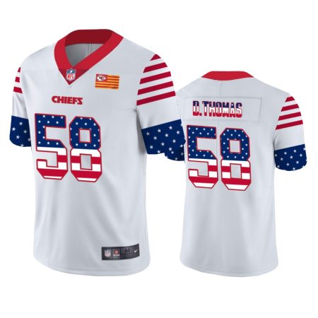 Derrick Thomas Kansas City Chiefs White Stars & Stripes Independence Day Jersey