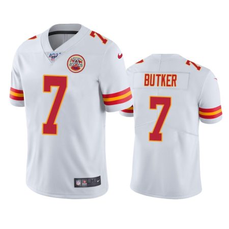 Kansas City Chiefs Harrison Butker White 100th Season Vapor Limited Jersey