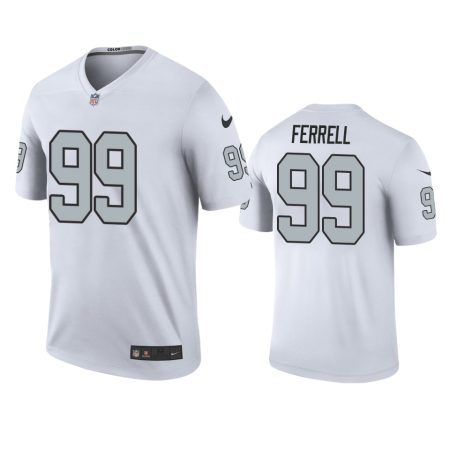 Las Vegas Raiders Clelin Ferrell White Color Rush Legend Jersey