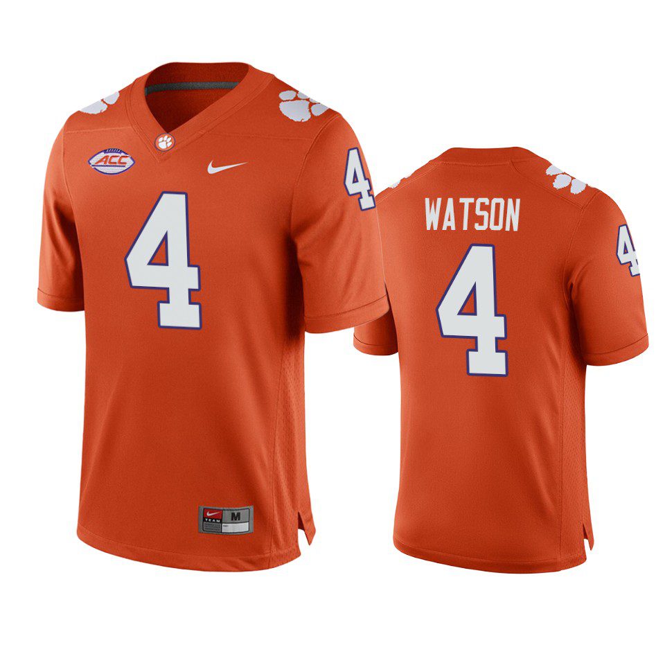 Clemson Tigers Deshaun Watson Orange Home Jersey 1 clemson tigers deshaun watson orange home jersey