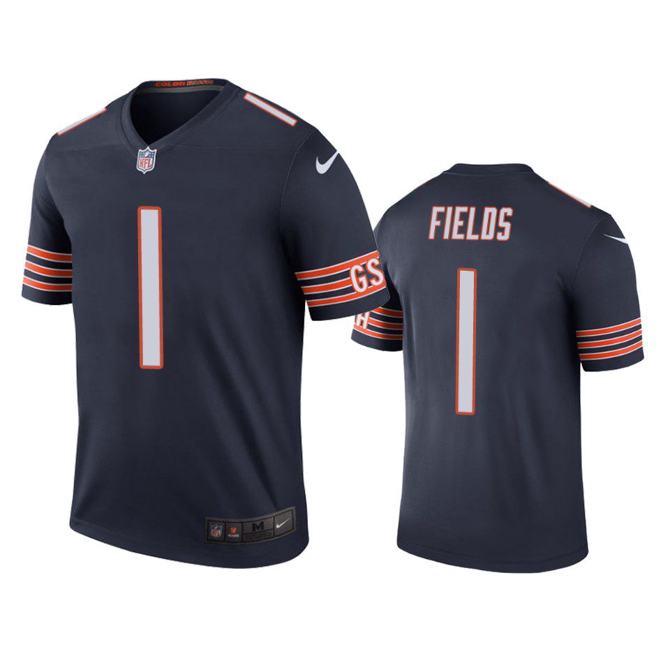 Chicago Bears Justin Fields Navy Color Rush Legend Jersey 1 color rush legend bears justin fields navy jersey