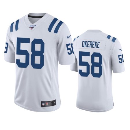 Indianapolis Colts Bobby Okereke White 100th Season Vapor Limited Jersey