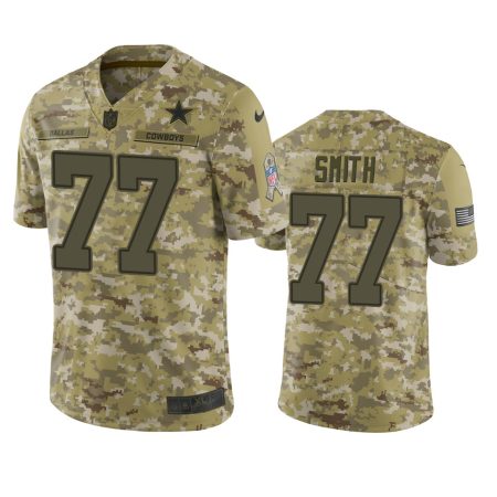 Dallas Cowboys #77 2018 Salute to Service Tyron Smith Jersey Camo