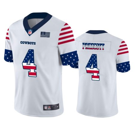 Dak Prescott Dallas Cowboys White Independence Day Stars & Stripes Jersey