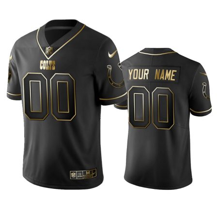 2019 Indianapolis Colts Custom Black Golden Edition Vapor Untouchable Limited Jersey - Men's