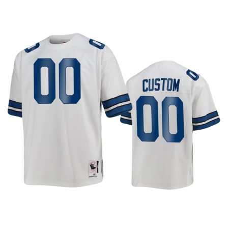 Dallas Cowboys Custom 1977 White Throwback Authentic Jersey