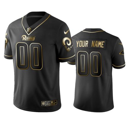 2019 Los Angeles Rams Custom Black Golden Edition Vapor Untouchable Limited Jersey - Men's