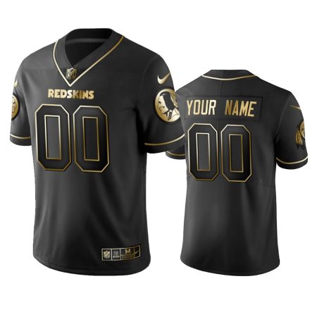 2019 Washington Redskins Custom Black Golden Edition Vapor Untouchable Limited Jersey - Men's