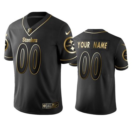 2019 Pittsburgh Steelers Custom Black Golden Edition Vapor Untouchable Limited Jersey - Men's