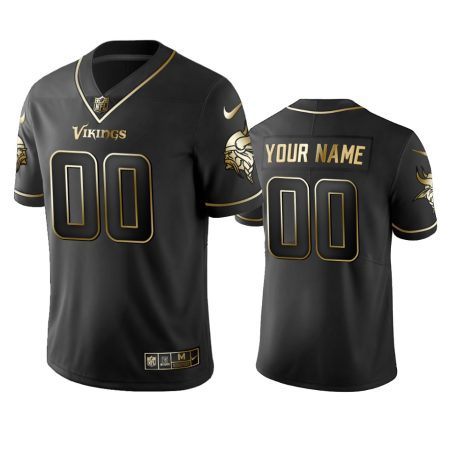 2019 Minnesota Vikings Custom Black Golden Edition Vapor Untouchable Limited Jersey - Men's