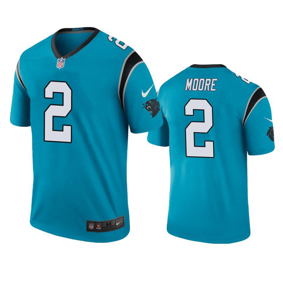 Carolina Panthers D.J. Moore Blue Color Rush Legend Jersey 1 d.j. moore color rush legend panthers blue jersey