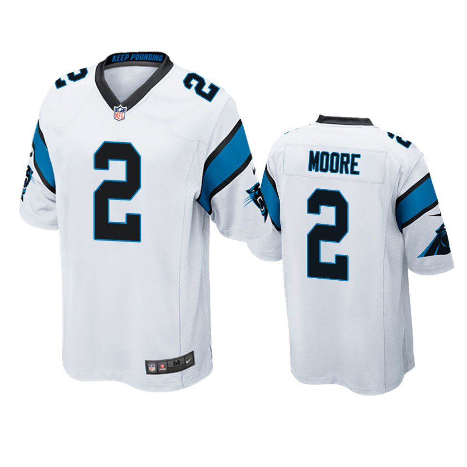 Carolina Panthers D.J. Moore White Game Jersey 1 d.j. moore panthers white game jersey