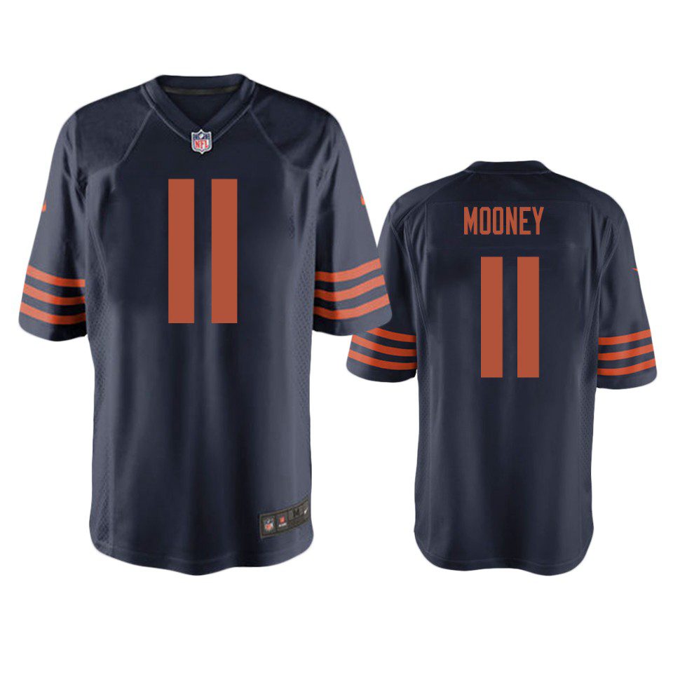 Chicago Bears Darnell Mooney Navy Throwback Game Jersey 1 darnell mooney bears navy throwback game jersey