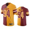 Washington Commanders Da'ron Payne Burgundy Gold Split Jersey 2 daron payne commanders burgundy gold split jersey