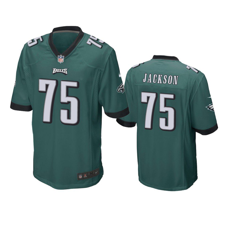Philadelphia Eagles Tarron Jackson Green Game Jersey 1 eagles tarron jackson green game jersey