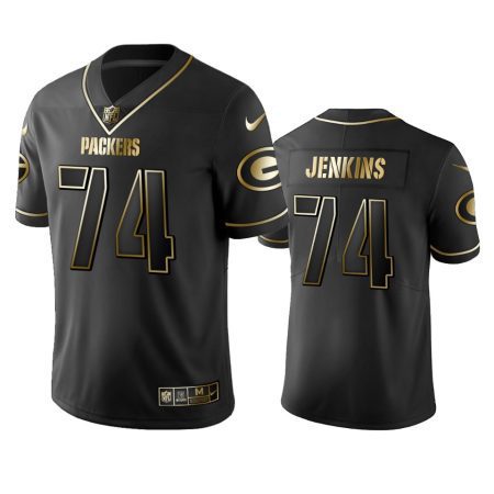 Green Bay Packers Elgton Jenkins Black 2019 Vapor Limited Golden Edition Jersey