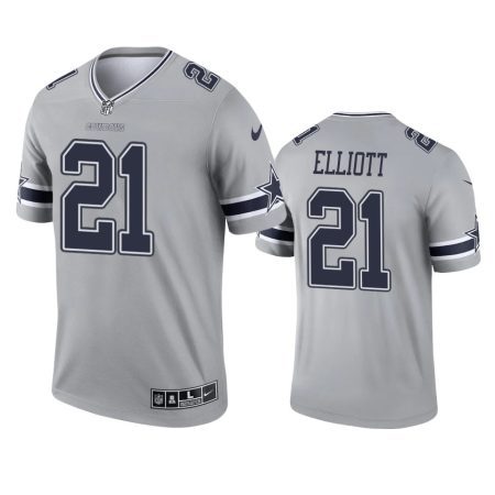Dallas Cowboys Ezekiel Elliott Gray 2021 Inverted Legend Jersey